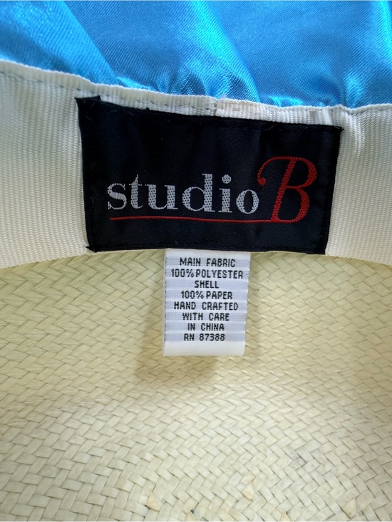 Studio B Blue Opening Day Derby Hat Rose Lace Feather Race Day Church Statement main image 15